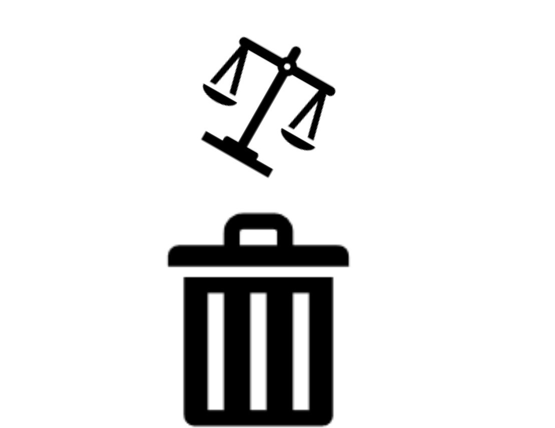 justice in to the trash can